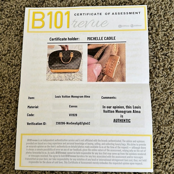 Louis Vuitton Authentic Alma Monogram Canvas w/ COA and twillys - Picture 16 of 16